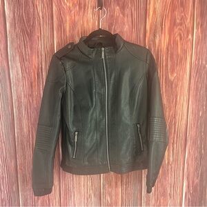 Signature Studio Black Faux LeatherJacket made in the USA Medium